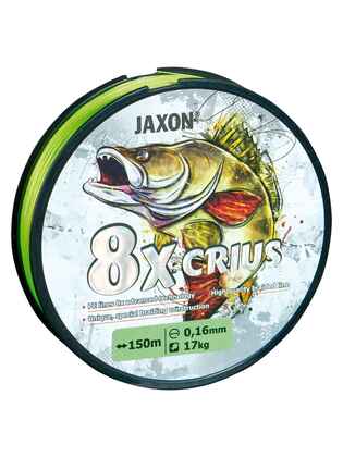 FIR TEXTIL JAXON CRIUS PE X8 FLASH GREEN 150m 0.25mm 28kg