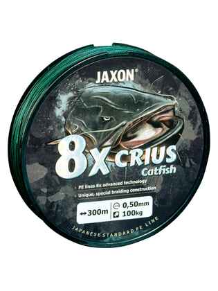 FIR TEXTIL JAXON CRIUS PE X8 CATFISH GREEN 300m 0.37mm 50kg