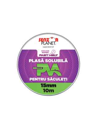 REZERVA PVA PLASA SOLUBILA FAST MELT 15mm PENTRU SACULETI 10m