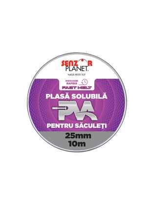 REZERVA PVA PLASA SOLUBILA FAST MELT 25mm PENTRU SACULETI 10m