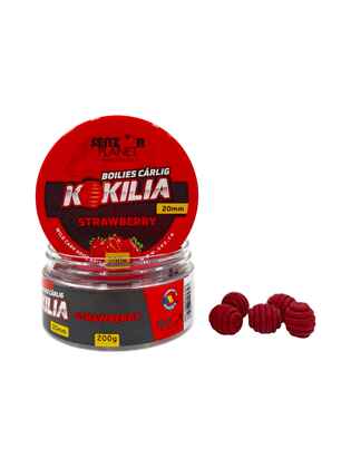 BOILIES KOKILIA PENTRU CARLIG STRAWBERRY (ROSU) 20mm 200g
