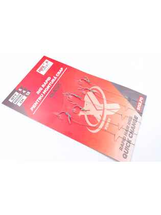 SET 5 RIGURI LEGATE 12cm CARLIG FUDO NR 4 PENTRU MONTURA CRAP CLASICA