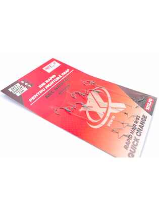 SET 5 RIGURI LEGATE 7cm CARLIG FUDO NR 4 PENTRU MONTURA CRAP CU ARC NADITOR 