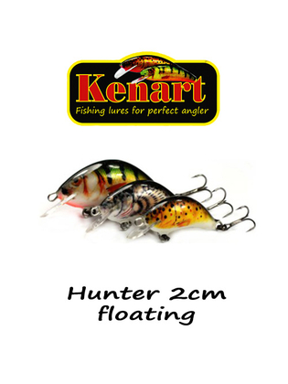 Vobler Kenart Hunter Floating, RedBlack, 2cm, 1.5g