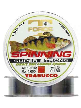 Fir Monofilament Trabucco T-Force Spin-Perch, Transparent, 150m 0.16mm/3.8kg