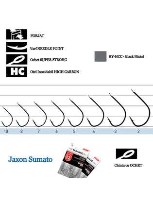 CARLIGE SUMATO CHINTA CU OCHET NR 6 negru