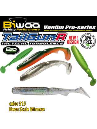 SHAD TAILGUNR SWIMBAIT 2.5 6.5cm 315 Neon Scale Minnow