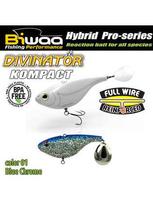 SHAD DIVINATOR KOMPACT 50 5cm 20gr 01 Blue Chrome