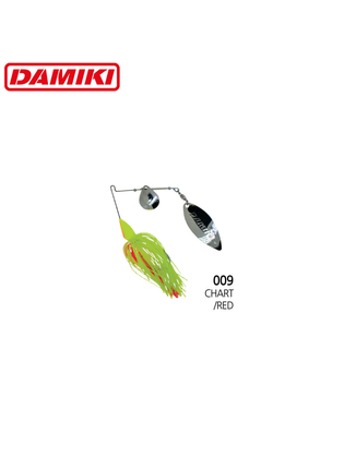 Damiki spinnerbait M.T.S - 7.1gr (1/4oz) - 009 (Chart/Red)