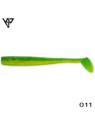 KP Baits Slim Shad 10CM (4 inch), culoare 011 (Lime Two Tone) (5buc/plic)