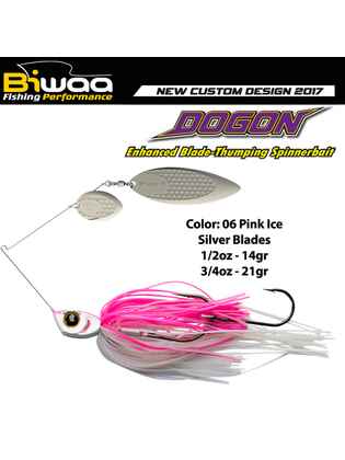 SPINNERBAIT DOGON 3/4oz 21gr 06 Pink Ice-Silver Blades