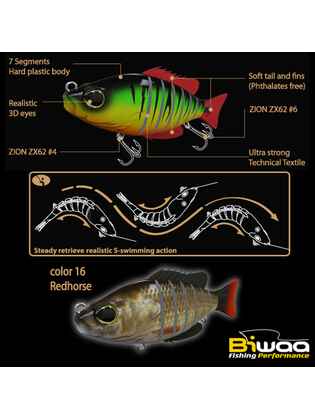 SWIMBAIT SEVEN SECTION S6 15cm 60gr 16 Redhorse
