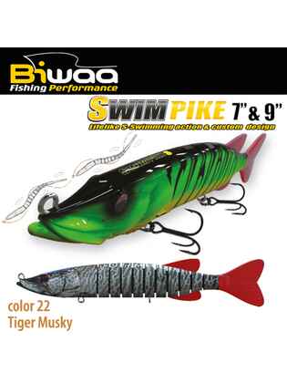 SWIMBAIT SWIMPIKE SS 9 24cm 62gr 22 Tiger Musky