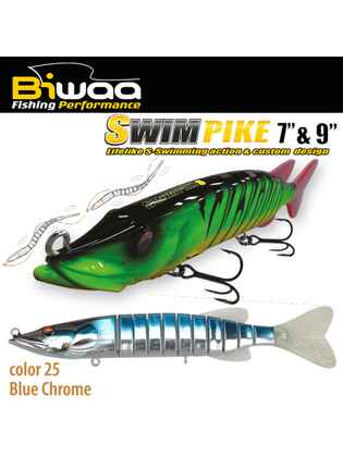 SWIMBAIT SWIMPIKE SS 9 24cm 62gr 25 Blue Chrome