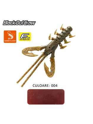 SHAD TIEMCO BLACK OUT CRAW 4" 10cm Culoare 004