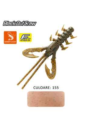SHAD TIEMCO BLACK OUT CRAW 4" 10cm Culoare 155