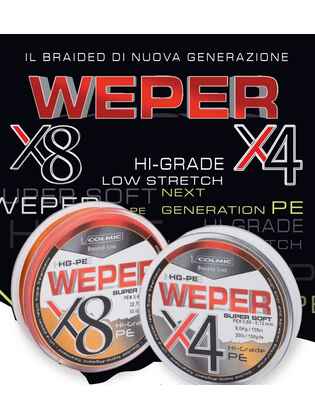Fir Textil Colmic Weper X4 Super Soft, Orange, 137m 0.25mm/20.4kg