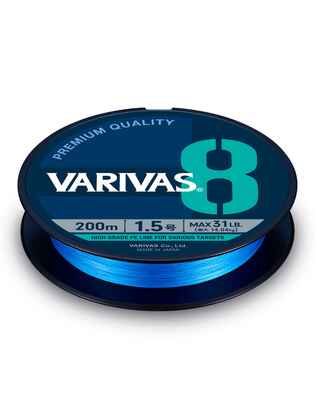 FIR VARIVAS PE 8 BLUE EDITION 150m 0.148mm 16lb Fluo Ocean Blue