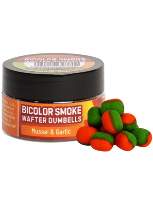 Wafters Benzar Mix Bicolor Smoke Critic Echilibrat, Dumbell , 12mm, 60ml, Mussel&Garlic (Verde si Portocaliu)