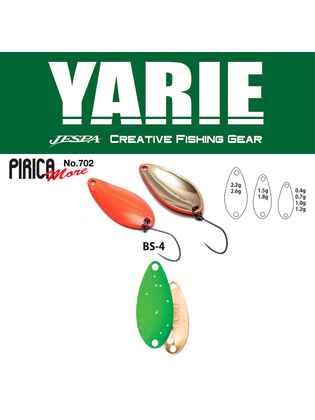 OSCILANTA YARIE 702 PIRICA MORE 2.2gr Culoare BS-4 Lime Glitter