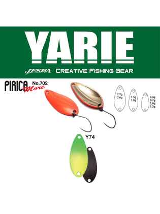 OSCILANTA YARIE 702 PIRICA MORE 1.8gr Culoare Y74 Green/Lemon