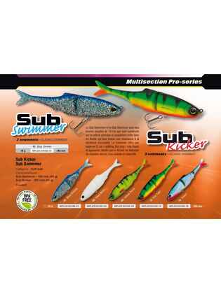 Swimbait Biwaa Sub Kicker 18cm/45g, culoare Blue Chrome