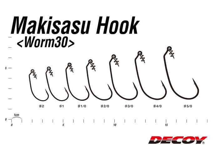 CARLIGE OFFSET DECOY WORM 30 MAKISASU NR.5/0