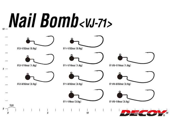 JIG DECOY VJ-71 NAIL BOMB Nr.1/0 3.5gr