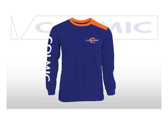 BLUZA CU MANECA LUNGA COLMIC ALBASTRU/ORANGE L