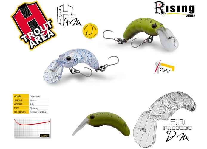 VOBLER MOTH 28FL 28mm 1.5gr Emerald Pellet