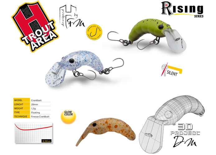 VOBLER MOTH 28FL 28mm 1.5gr Ghost Pellet Glow