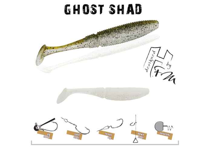 GHOST SHAD 13cm WHITE / SILVER