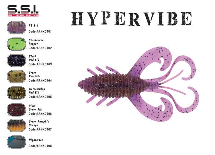 HYPERVIBE 3.5" 8.9cm PLUM GREEN FLK