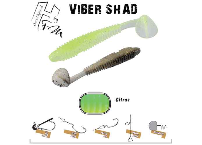VIBER SHAD 3.8" 9.7cm CITRUS