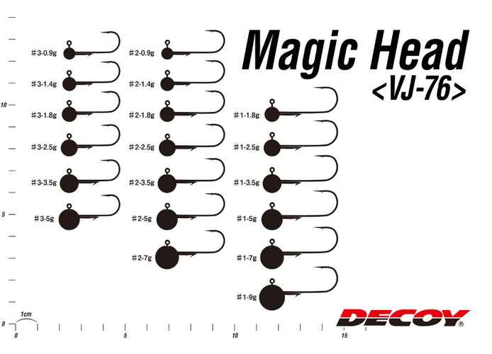 JIG DECOY VJ-76 MAGIC HEAD Nr.2 3.5gr