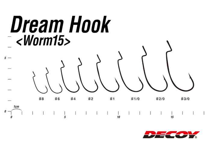CARLIGE OFFSET DECOY WORM 15 DREAM HOOK NR.1