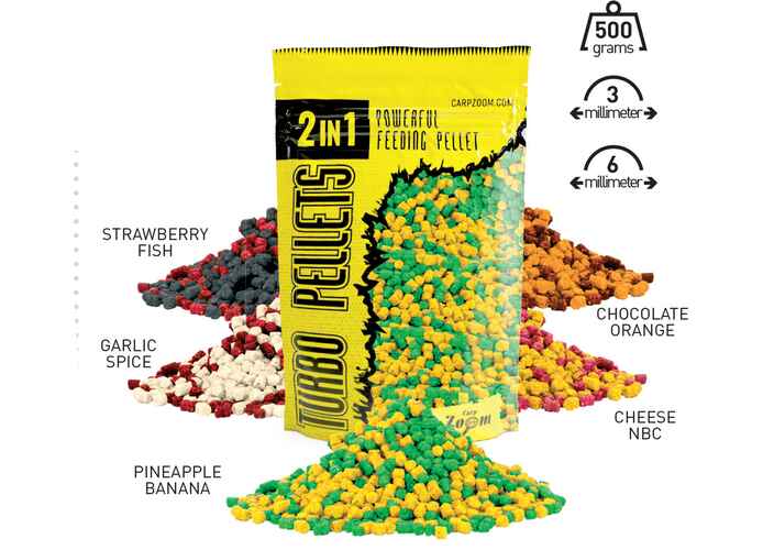 PELETE TURBO 2 IN 1 3mm 500gr Spice-Garlic