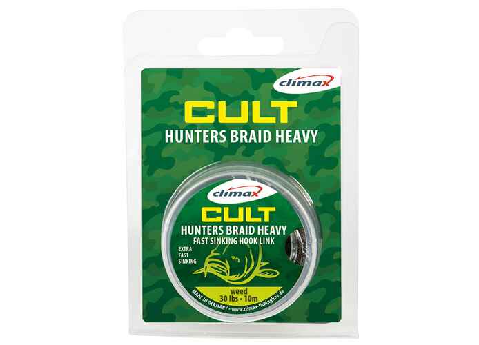 FIR TEXTIL CULT HUNTERSBRAID HEAVY SINKING HOOKLINK 20m 20lb Weed Green