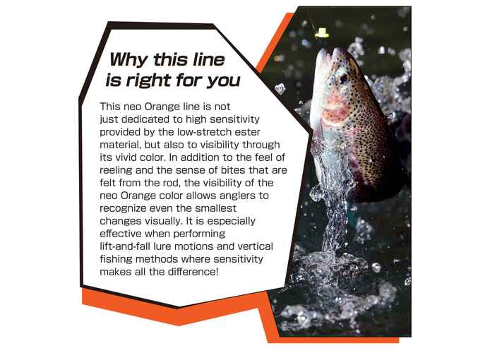 FIR SUPER TROUT AREA SUPER ESTER NEO ORANGE 140m 0.117mm 2.3lb