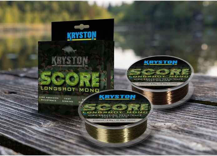 Fir Monofilament Kryston Score Longshot, 1000m 0.33mm 18.5lb 8.8kg Olive