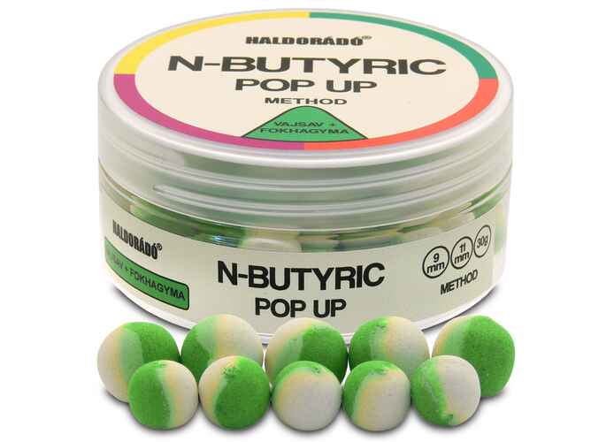 Haldorado N-Butyric Pop-Up - Method Fermentat + Usturoi 9, 11 mm 30g