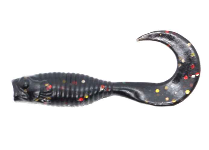 Damiki WOW Grub 5.1CM (2 inch), 014 (Black Mix Flake), 16buc/plic