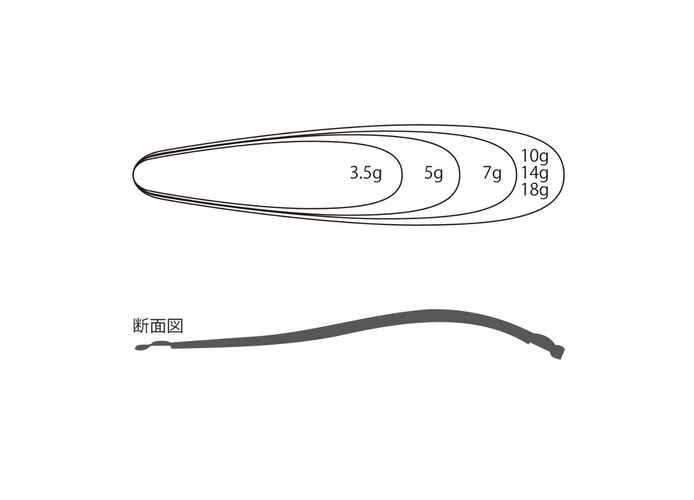 OSCILANTA TIEMCO LIGHTNING WOBBLER 47mm 7.2gr Culoare 214
