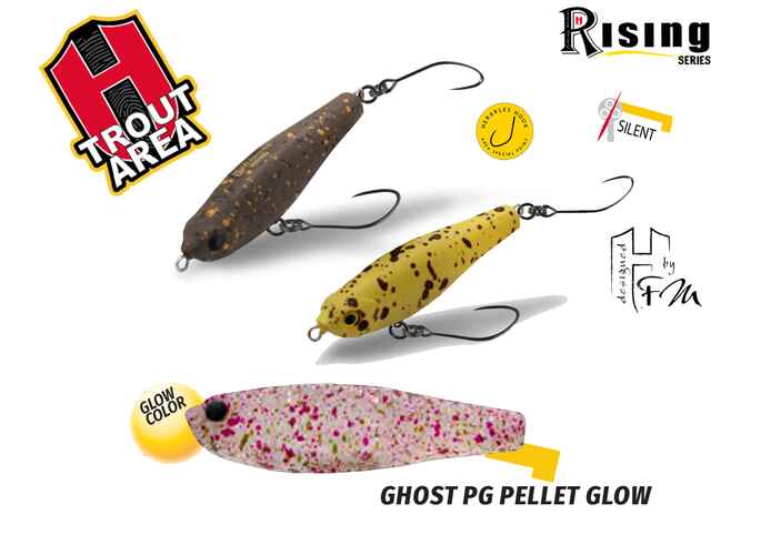 VOBLER WAVING-R S 4cm 2.4gr Ghost PG Pellet Glow