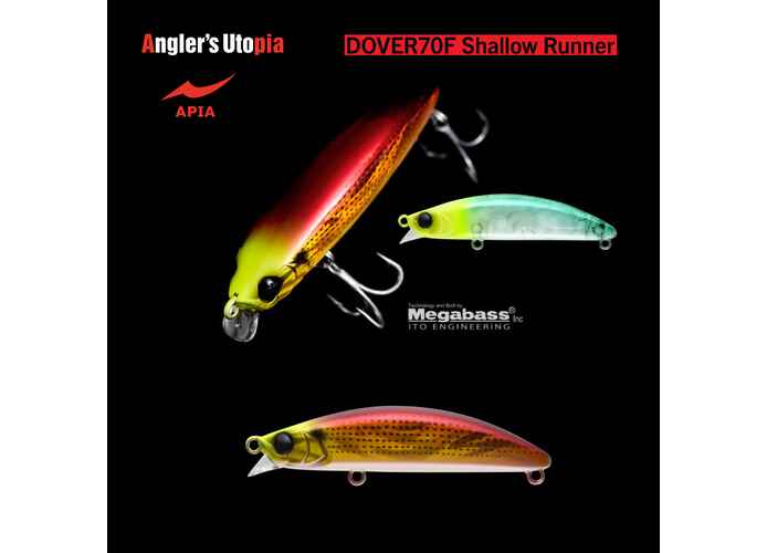 APIA DOVER 70F SHALLOW RUNNER 70mm 8.5gr 01 Red Gold Konoshiro