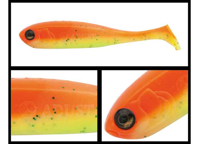 ADUSTA PENTA SHAD 4 10cm 100 Green Chart Glitter Orange