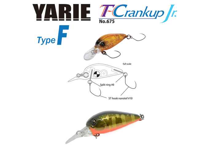 VOBLER YARIE 675 T-CRANKUP JR TYPE F 2.8mm 1.8gr Culoare C33 Kurokin Yamame MG