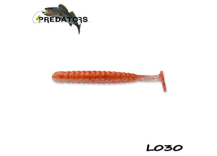 4Predators Worm Shad 8cm Floating (6buc/plic) : Culoare - L030