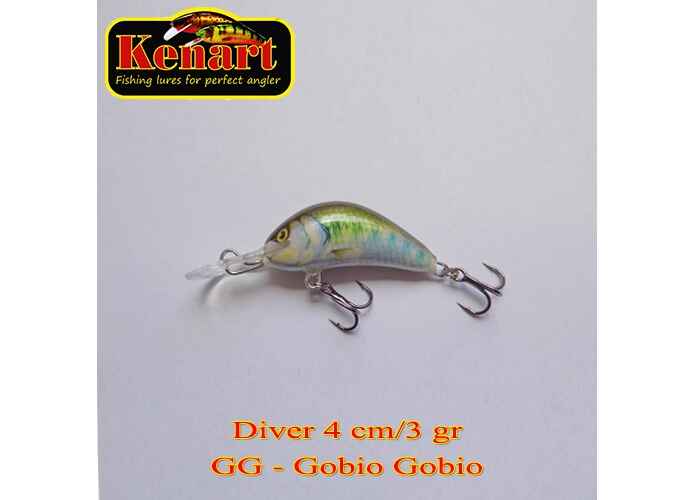 Vobler Diver Floating 4cm/3g Kenart : Culoare - Gobio Gobio
