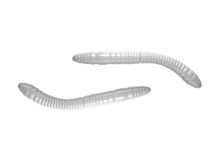 Naluca pastrav Fatty D'Worm Tournament 55mm *(12)  Libra Lures : Culoare - 001 White